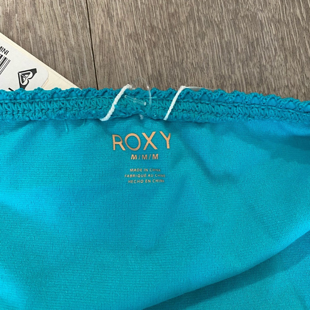 NWT Roxy Turquoise Mesh Cheeky Mini - M - Picture 3 of 4